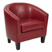 OSP Home Furnishings ETN-PD22 Ethan Fabric Tub Chair with Dark Espresso Wood Legs